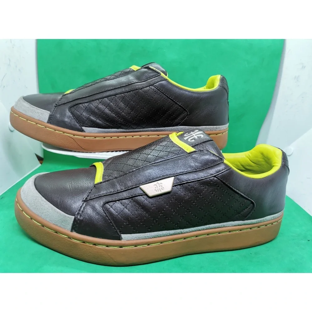 Royal Elastics Icon Lux Brown Lemon Men Size 10.5 Slip On Casual Shoes 0234230